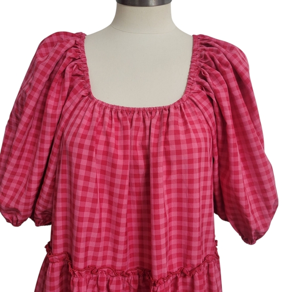 ZOCO EXCLUSIVE Daymaker Dress Pink Gingham Maxi Dress Size S - Picture 3 of 14